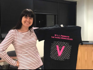 woman posing with t shirt